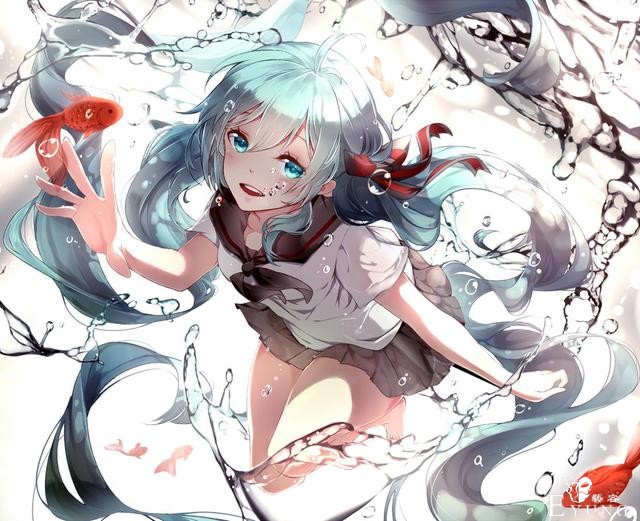 马来西亚初音粉绘制的动漫同人插画！画面真是相当唯美靓丽哦！-2.jpg