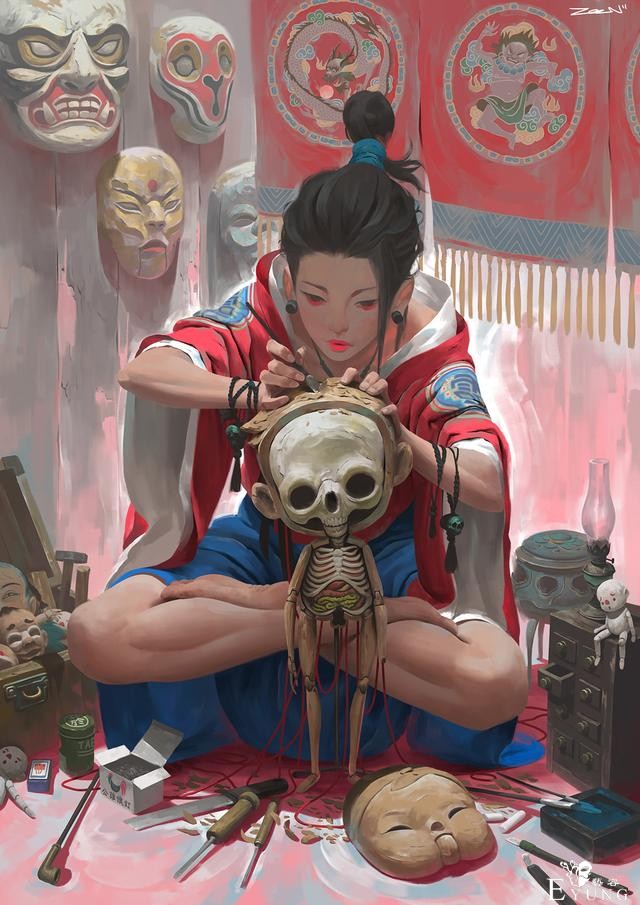 好奇特的画风！马来西亚画师的插画风格透出一种奇怪诡异的感觉-1.jpg
