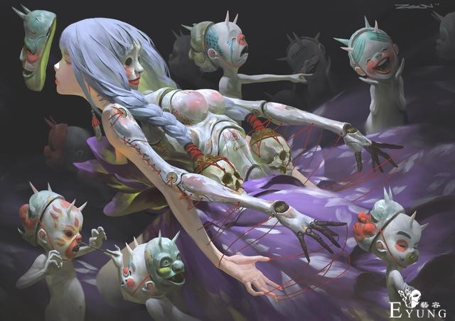 好奇特的画风！马来西亚画师的插画风格透出一种奇怪诡异的感觉-9.jpg
