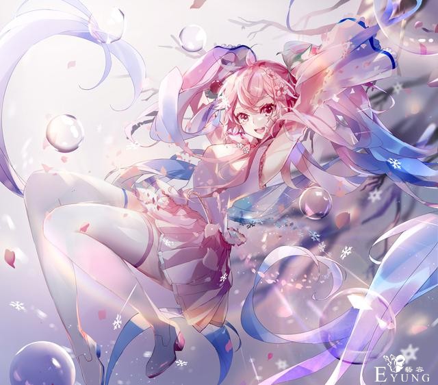 日本插画师豆之素的一组漂亮同人插画欣赏！这个画师是个初音粉哦-1.jpg