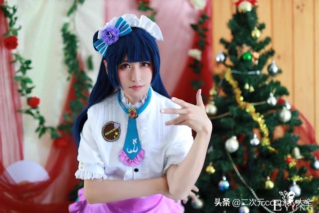 伪娘小哥哥cos津岛善子，清秀靓丽，情人节未觉醒女仆-1.jpg
