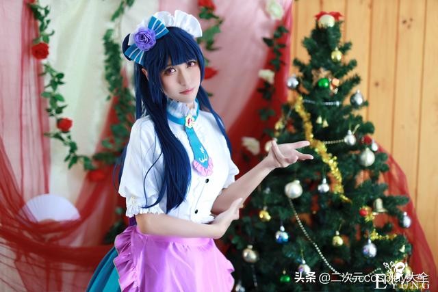 伪娘小哥哥cos津岛善子，清秀靓丽，情人节未觉醒女仆-2.jpg