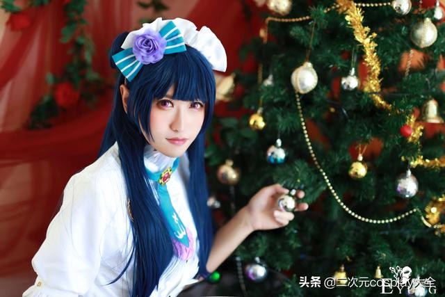 伪娘小哥哥cos津岛善子，清秀靓丽，情人节未觉醒女仆-3.jpg