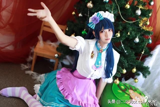 伪娘小哥哥cos津岛善子，清秀靓丽，情人节未觉醒女仆-6.jpg