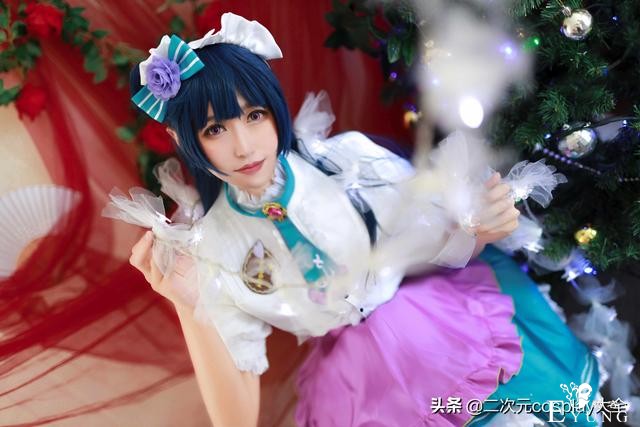 伪娘小哥哥cos津岛善子，清秀靓丽，情人节未觉醒女仆-10.jpg