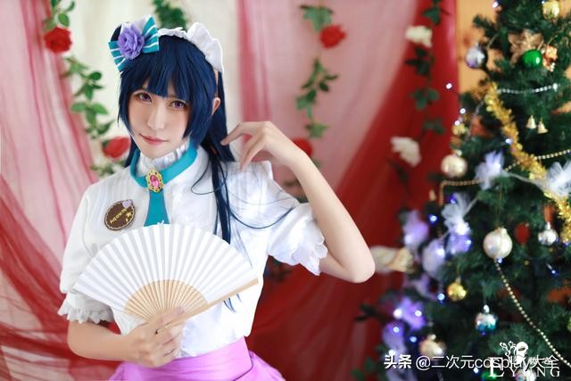 伪娘小哥哥cos津岛善子，清秀靓丽，情人节未觉醒女仆-11.jpg