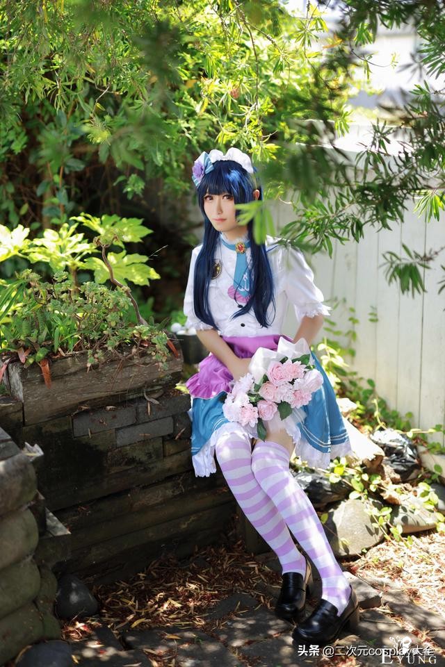伪娘小哥哥cos津岛善子，清秀靓丽，情人节未觉醒女仆-23.jpg