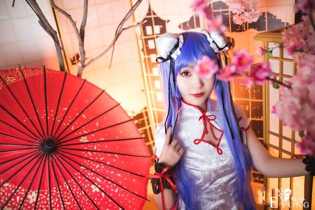 三组国人妹子COS的《碧蓝航线》角色独角兽！都是可爱的旗袍装哦-5.jpg