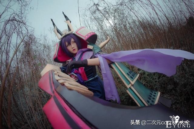 《阴阳师》妖刀姬觉醒cos，女神与武士盔甲的碰撞，美丽且帅气-3.jpg