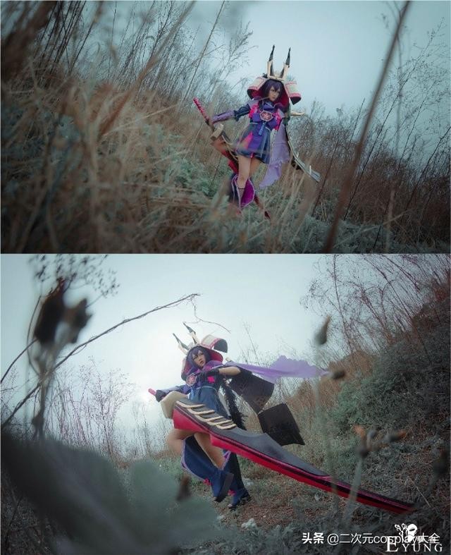 《阴阳师》妖刀姬觉醒cos，女神与武士盔甲的碰撞，美丽且帅气-2.jpg