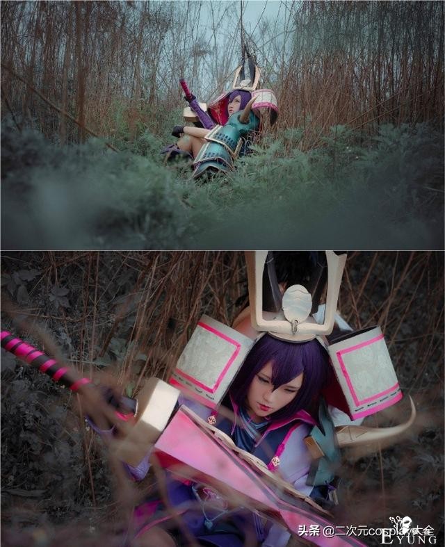 《阴阳师》妖刀姬觉醒cos，女神与武士盔甲的碰撞，美丽且帅气-7.jpg