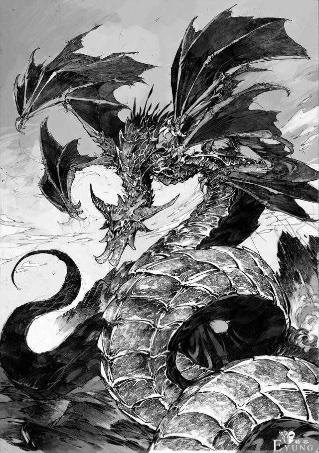 谁说动漫线稿不能精彩！来看看这组很体现画技的精彩黑白线稿作品-17.jpg