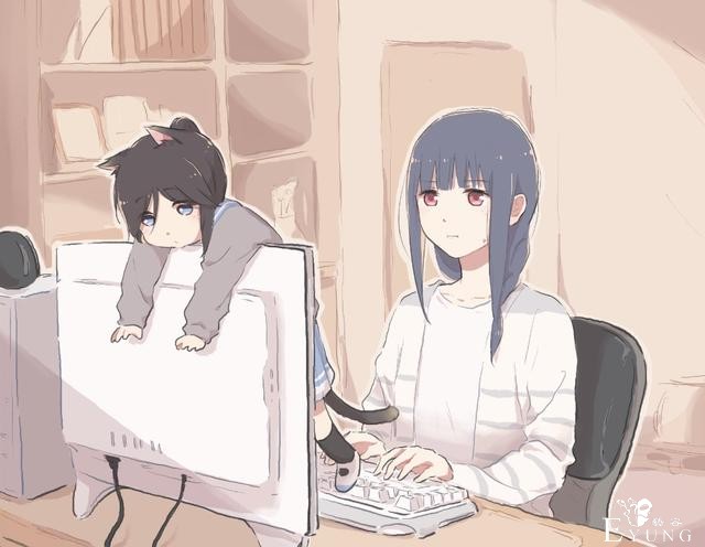 画师画出了和猫咪女儿的日常，作品背后其实是一部京阿尼动画电影-1.jpg