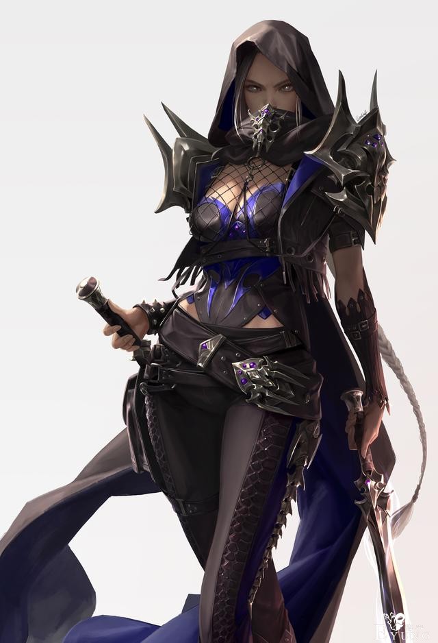 多名韩国插画师绘制的一组动漫人物插画欣赏！造型美型画技出众-16.jpg