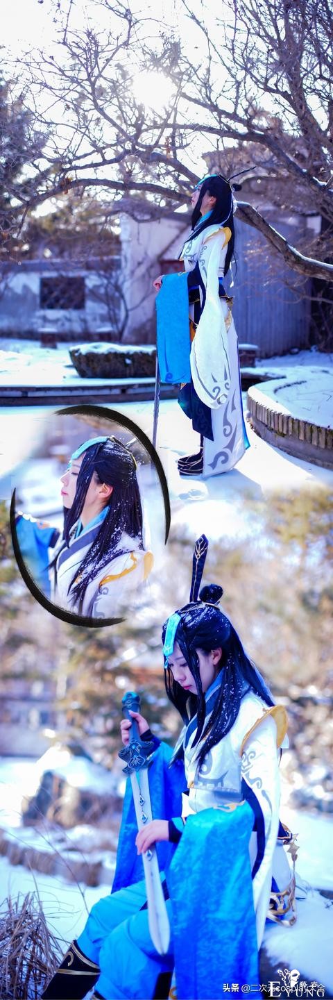 《剑网3》朔雪咩太cos，萌萌小可爱，场景太有氛围啦-6.jpg