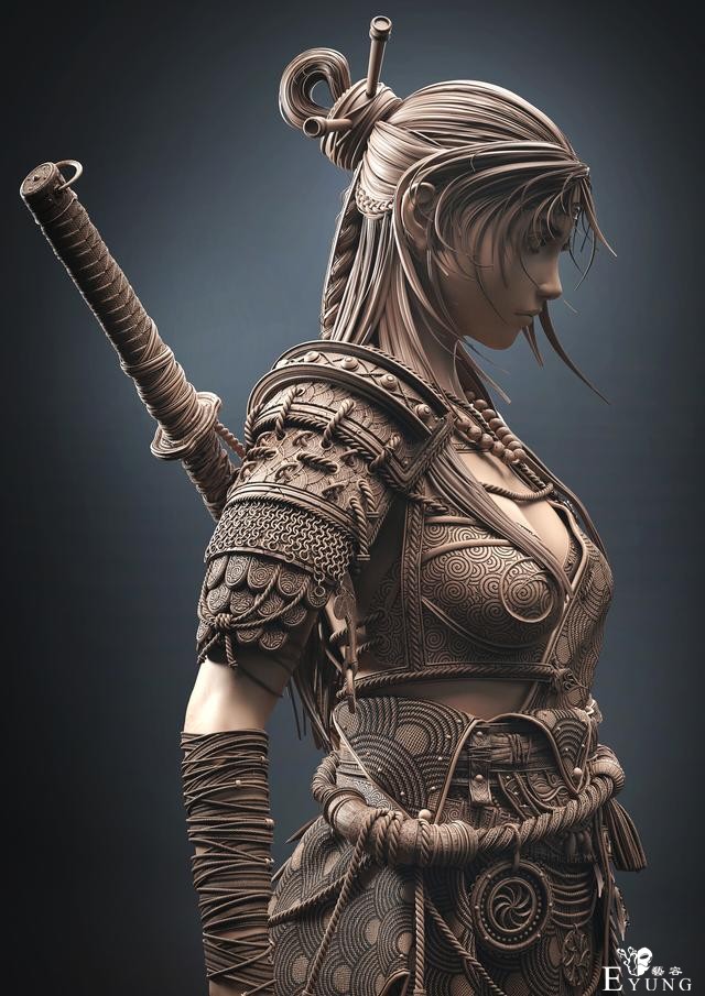 一组非常不错的3D人物建模作品欣赏！造型帅气细节制作精美-7.jpg