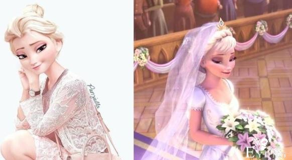 假如艾莎女王来到现代，短T恤、白婚纱，哪件衣服你觉得最好看？-5.jpg