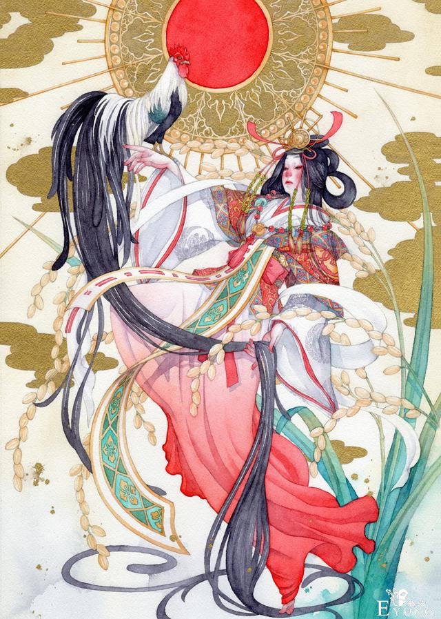 日本插画师“朱华”手绘水彩人物插画欣赏！画面唯美十分有艺术感-7.jpg