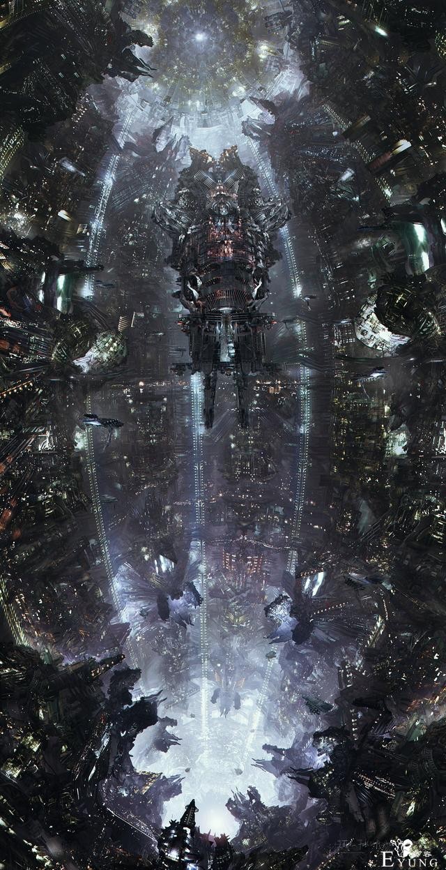 来自国内插画大佬的一组科幻场景作品欣赏！画面相当气势磅礴-1.jpg