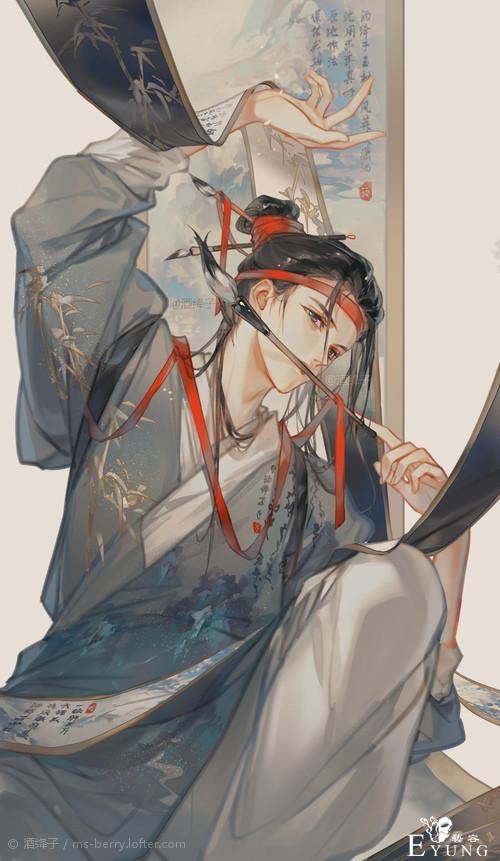 画风精美的一组“古风”人物插画作品欣赏！造型相当美型的大作-13.jpg