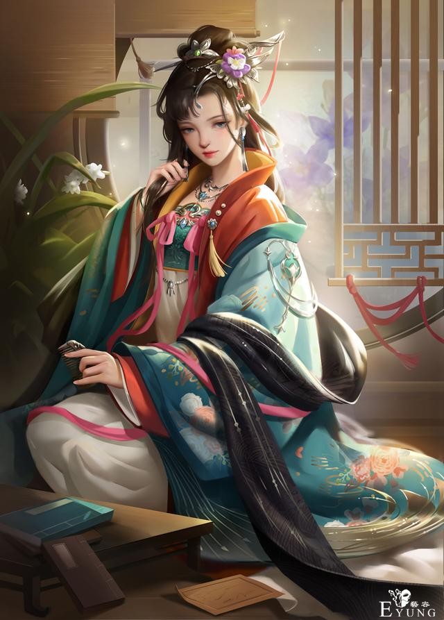 画风精美的一组“古风”人物插画作品欣赏！造型相当美型的大作-15.jpg