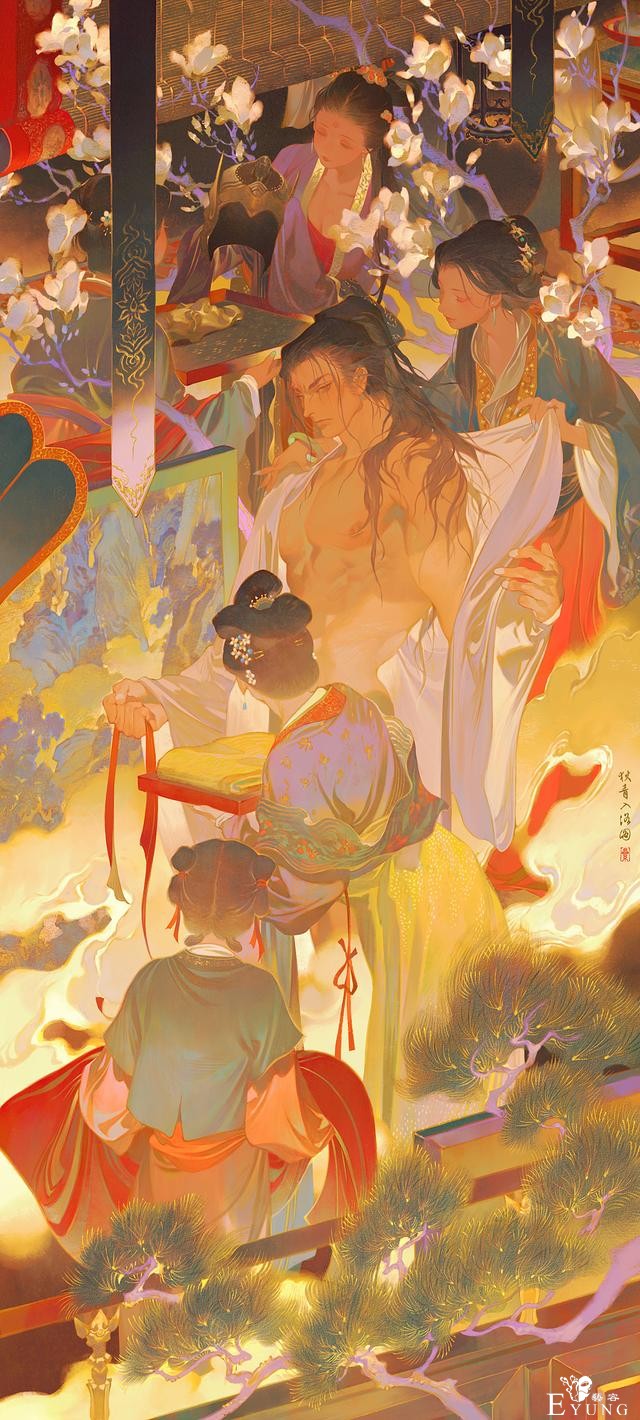 画风精美的一组“古风”人物插画作品欣赏！造型相当美型的大作-17.jpg