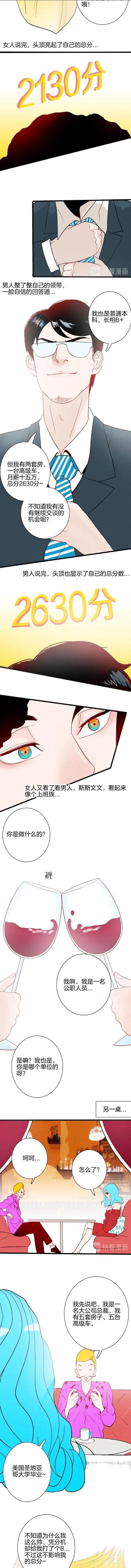 人性漫画《分数爱情》学历+长相+资产=择偶标准-2.jpg