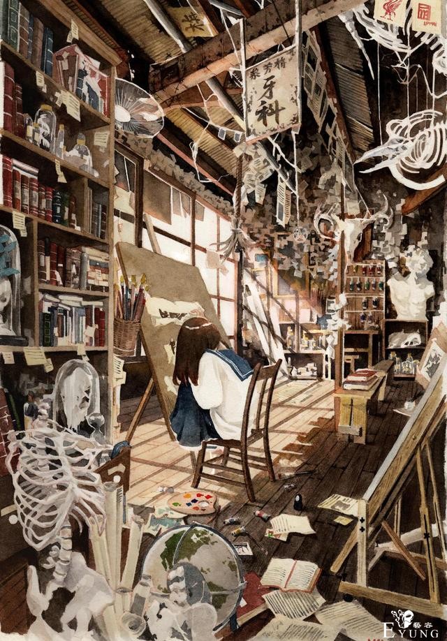 来自越南插画师的一组超唯美手绘插画欣赏！画功相当扎实的作品-6.jpg