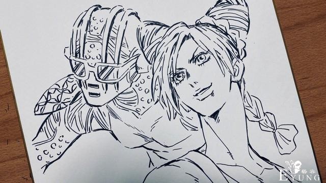 JOJO：不灭钻石的人设发了张徐伦手绘图，或许暗示第6部快了-1.jpg