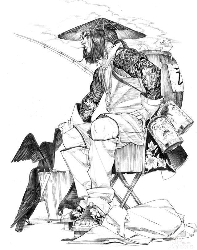 一组画技出色的动漫线稿作品欣赏！黑白的动漫世界也一样可以精彩-18.jpg