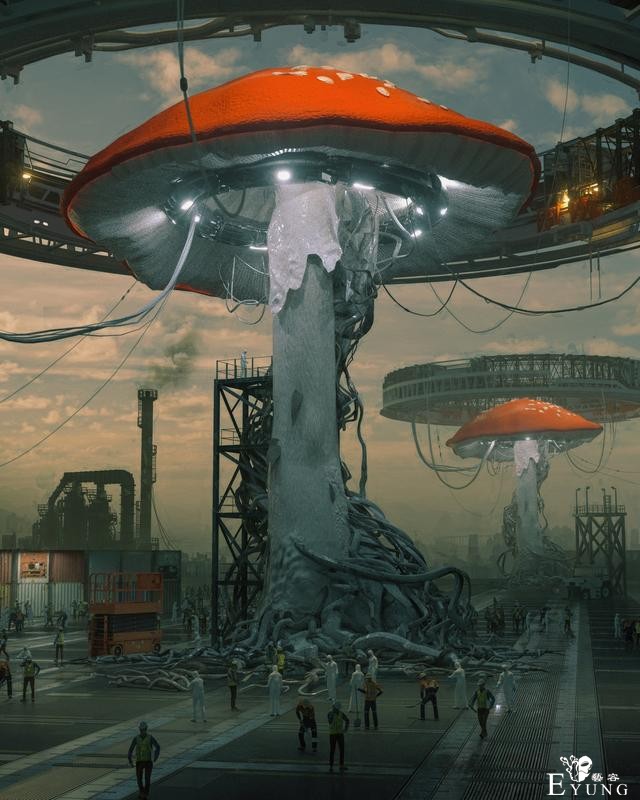 一组画面震撼的科幻场景插画作品欣赏！画技超群细节精美-7.jpg