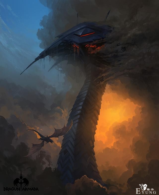 一组画面震撼的科幻场景插画作品欣赏！画技超群细节精美-10.jpg
