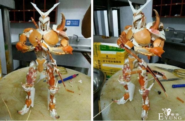 大佬用吃完的龙虾拼出了机器人，是心动的感觉-3.jpg