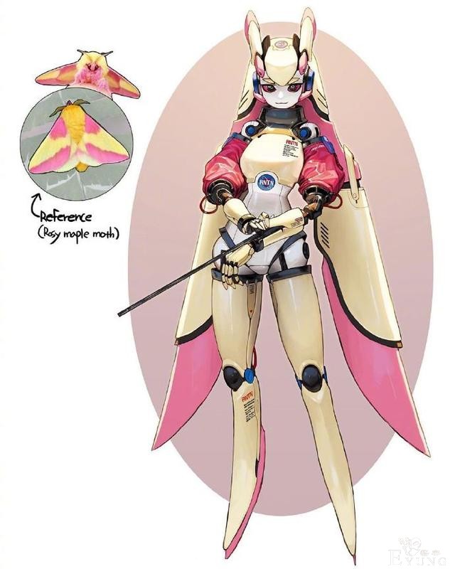 画师笔下果然万物皆可拟人化，龙虾妹子好可爱，扑棱蛾子也变美女-4.jpg