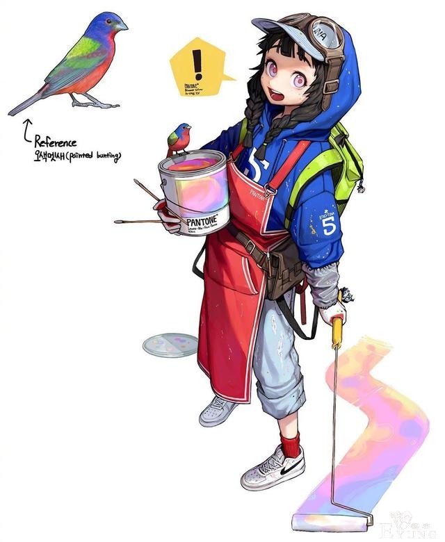 画师笔下果然万物皆可拟人化，龙虾妹子好可爱，扑棱蛾子也变美女-5.jpg