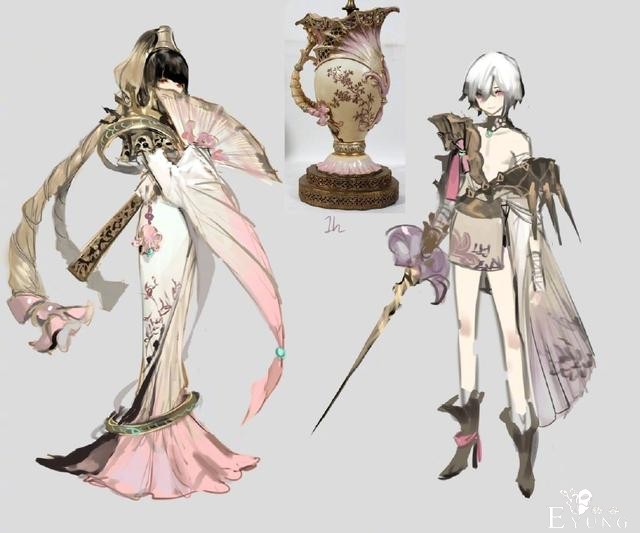 画师大佬将古董拟人化，水瓶画风萌萌哒，香水瓶简直太可爱-2.jpg