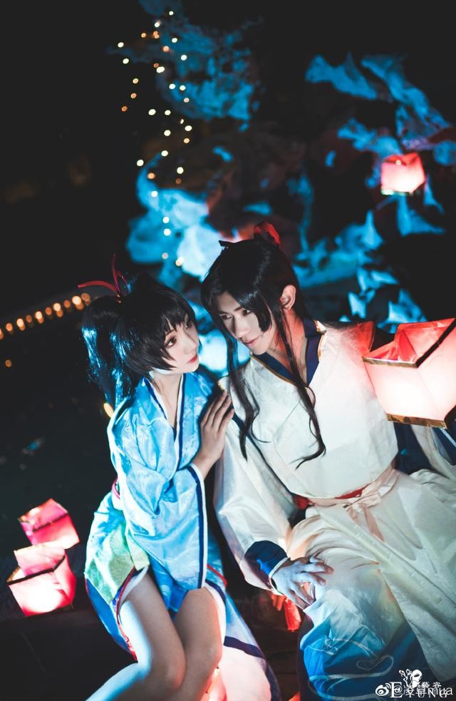 场景美如画，《阴阳师》阿离&贺茂义心cos，颜值太高了-9.jpg