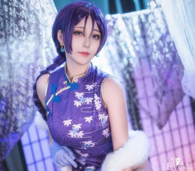 Cosplay旗袍遇上长袜，二次元中复古风，属于童真的妩媚-3.jpg