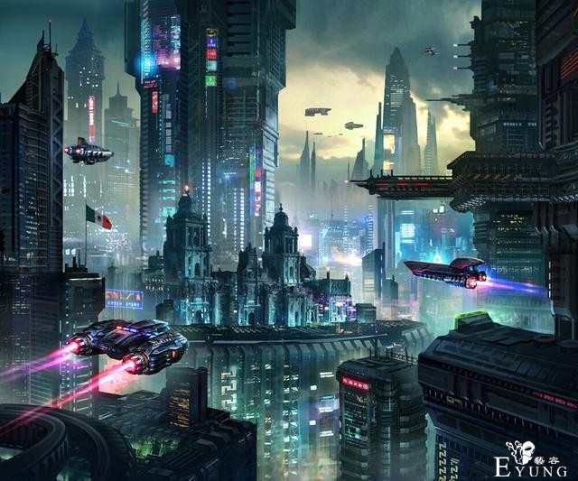 充满未来感的一组科幻场景插画作品欣赏！佩服作者们丰富的想象力-17.jpg