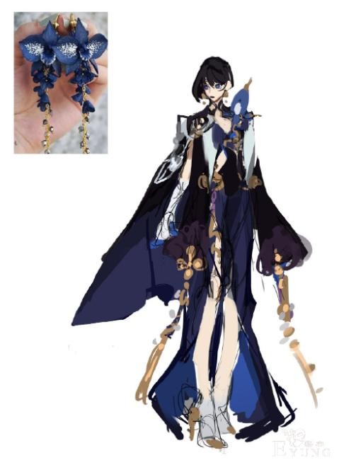国人画师也玩饰品拟人，项链变成武士小姐姐，吊坠变御姐-4.jpg
