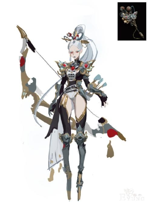 国人画师也玩饰品拟人，项链变成武士小姐姐，吊坠变御姐-3.jpg