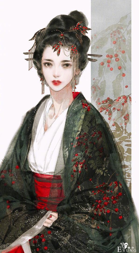 充满古风美的一组人物插画作品欣赏！造型唯美画面很有韵味-7.jpg