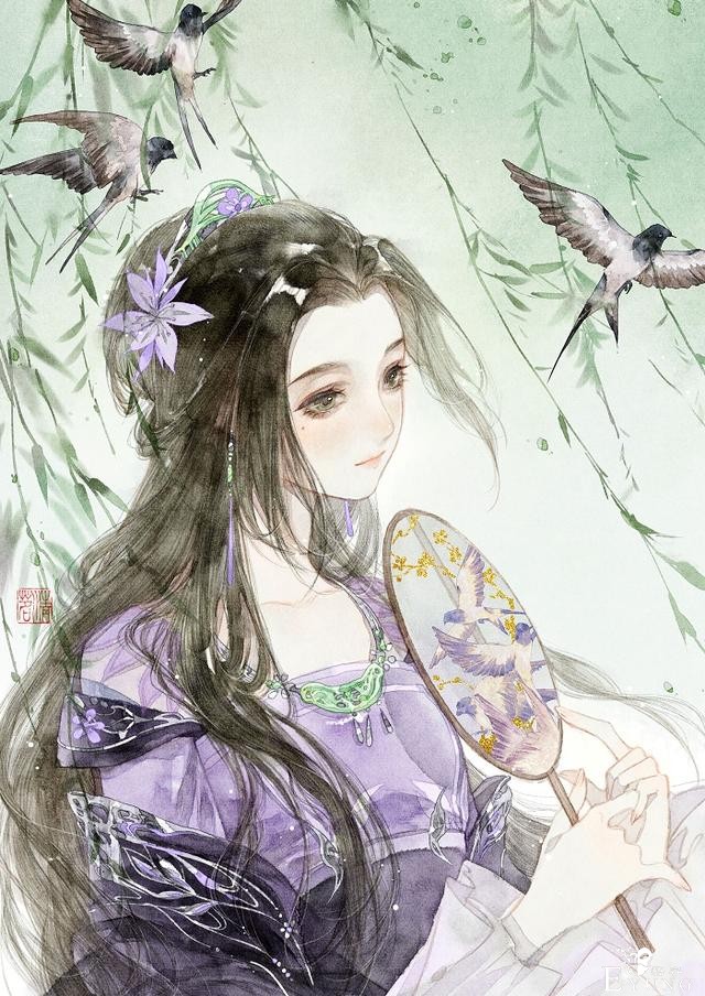 充满古风美的一组人物插画作品欣赏！造型唯美画面很有韵味-15.jpg