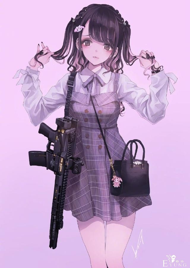 枪我所欲也，美少女亦我所欲也，这位画师把二者合二为一，太萌了-4.jpg