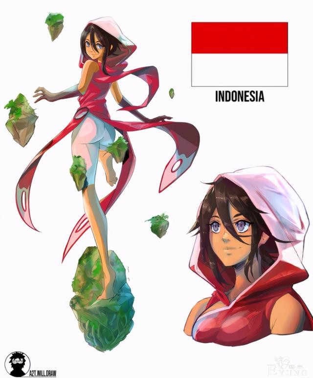 画师把国家拟人成战斗少女，英国化身枪兵，日本变成阴阳师-7.jpg