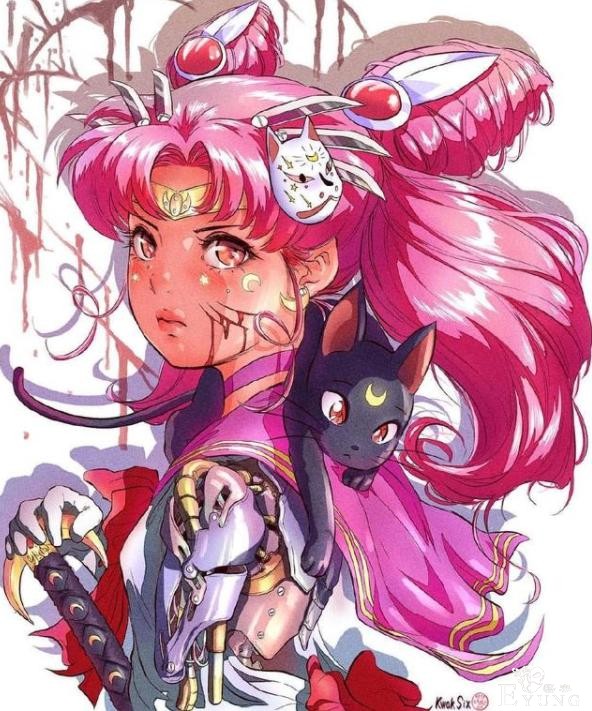 当美少女战士变成改造人，机械手臂很酷炫，小小兔太帅了-2.jpg