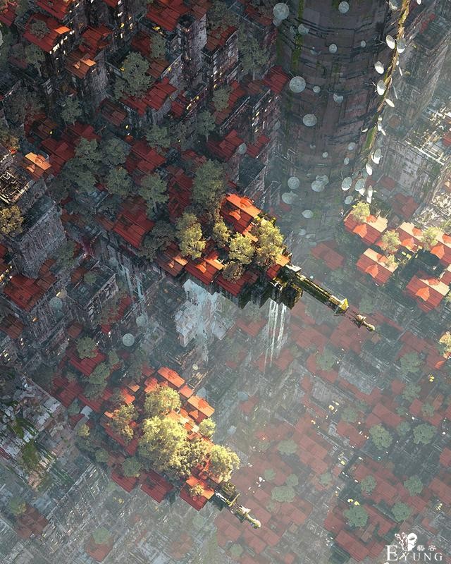 意大利画师绘制的科幻场景插画！用细腻的笔触描绘了一个未来世界-16.jpg