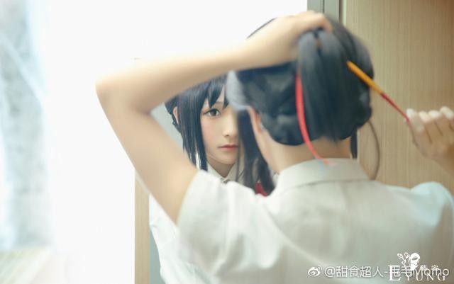 你的名字次元破裂cos，绑头发的宫水三叶好可爱！-2.jpg