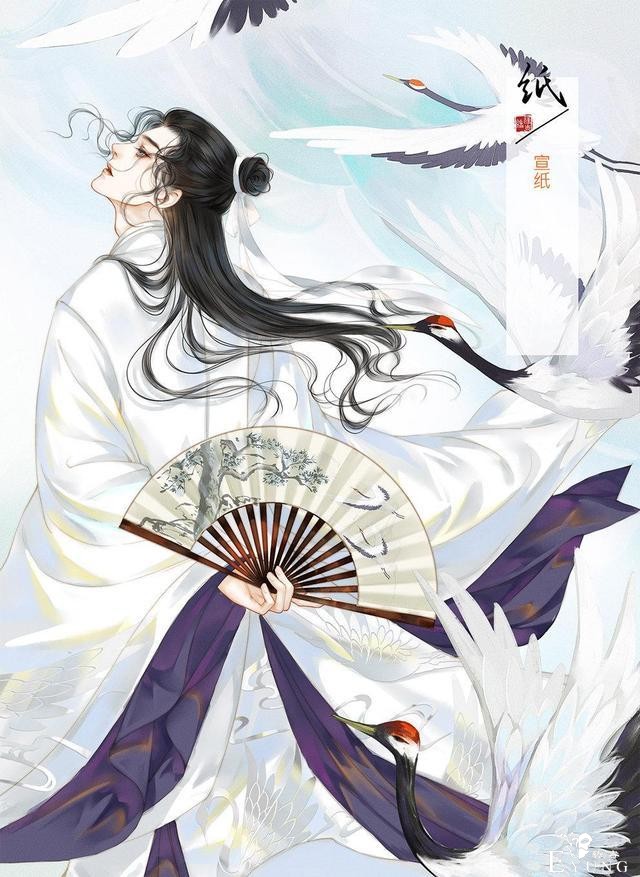 画师将笔墨纸砚拟人化，全员化身美男子，看完感觉更爱传统文化了-3.jpg