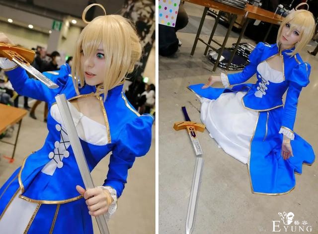 画师绘制憨憨版saber，不仅被人出COS，还被做成手办-3.jpg